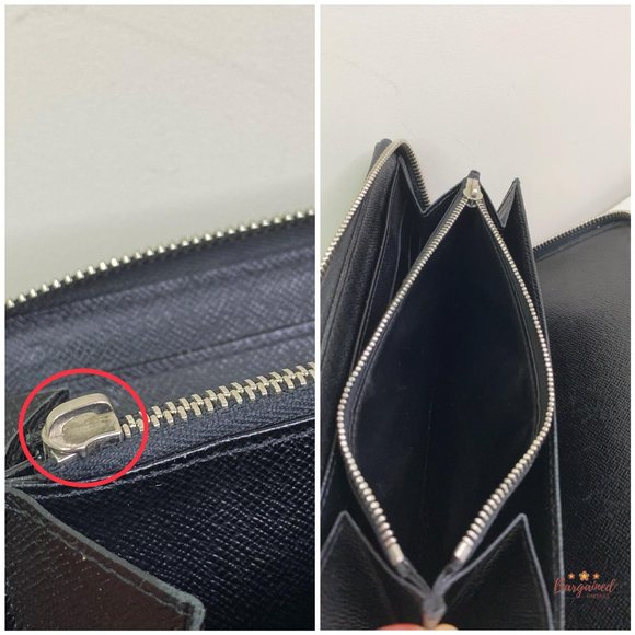 Authentic Louis Vuitton Damier Graphite Canvas Zippy Organizer Large Wallet - Picture 10 of 12